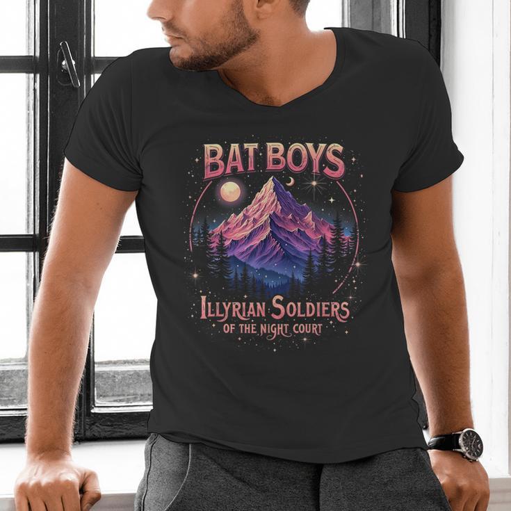 Bat Boys Night Court Mountain Nesta Bookworm ACOSF Bookish Men's V-Neck T-Shirt