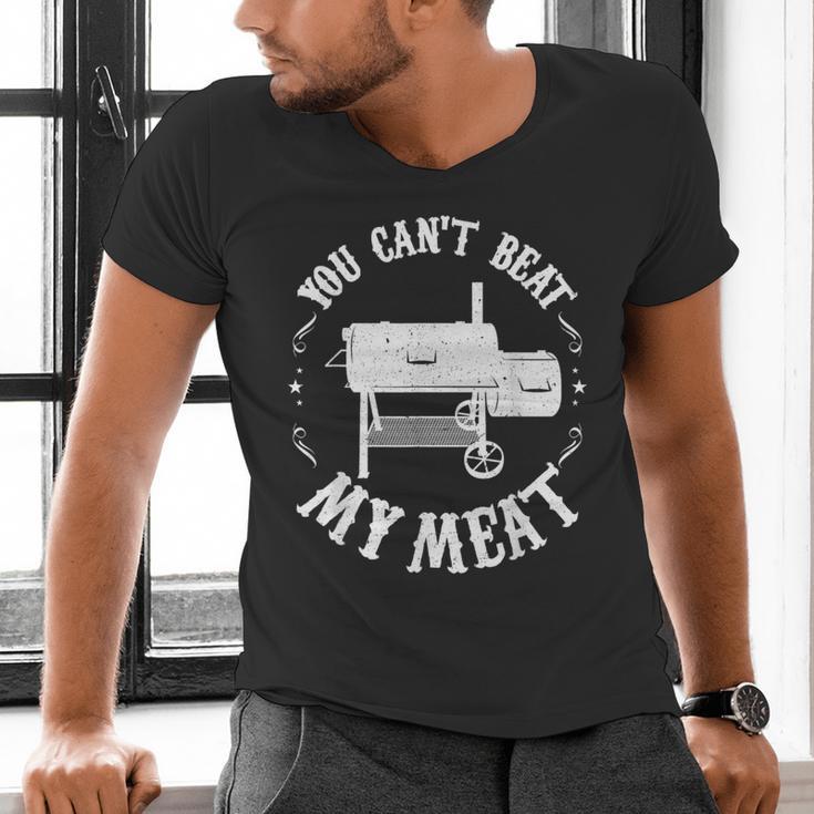 BBQ Pit Reverse Flow Smoker Accessory Dad Grill Men's V-Neck T-Shirt