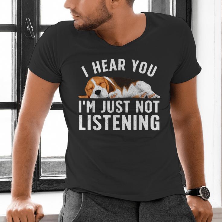 Beagle For Men Women Dad Mom Beagle Dog Lovers Men's V-Neck T-Shirt