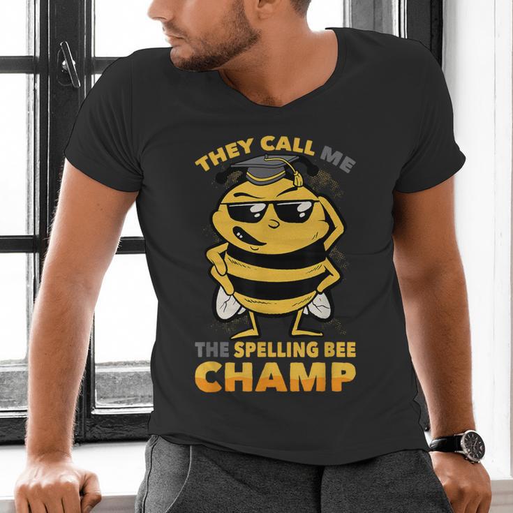 Bees They Call Me The Spelling Bee Champ Graduation Men's V-Neck T-Shirt