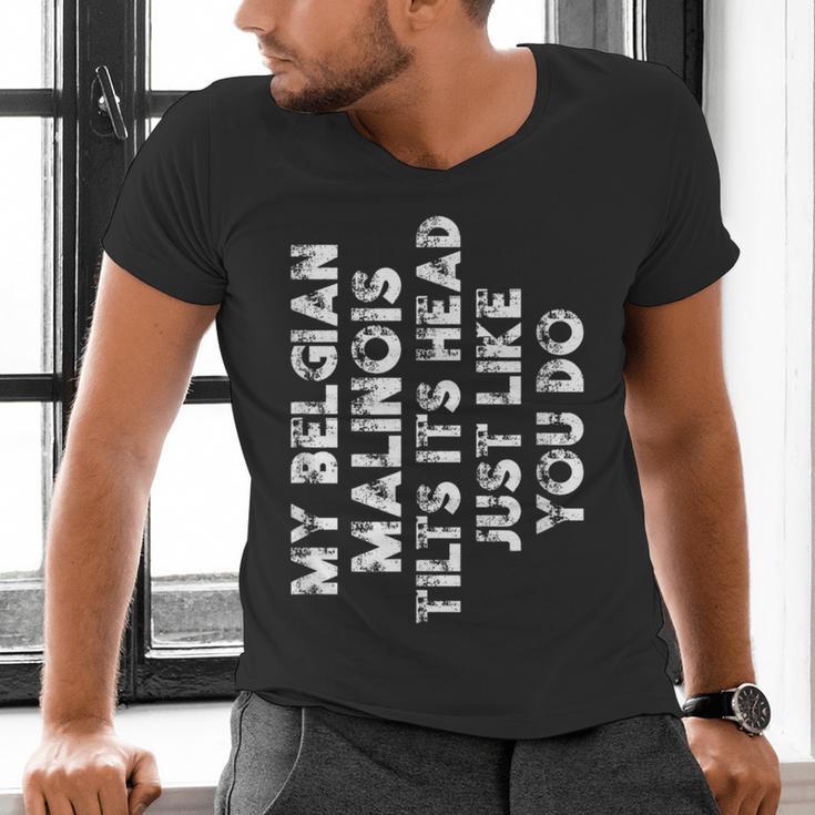 Belgian Malinois Mom Dad Dog Lover Women Men Kids Men's V-Neck T-Shirt