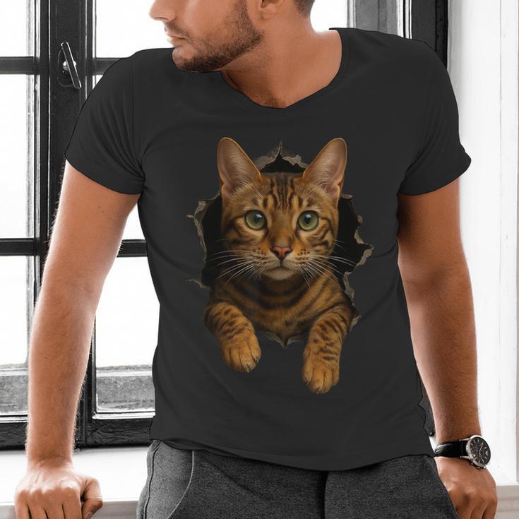 Bengal Cat Lover Animal Pet Bengal Cat Owner Mom Cat Dad Cat Men Women Kids Men's V-Neck T-Shirt