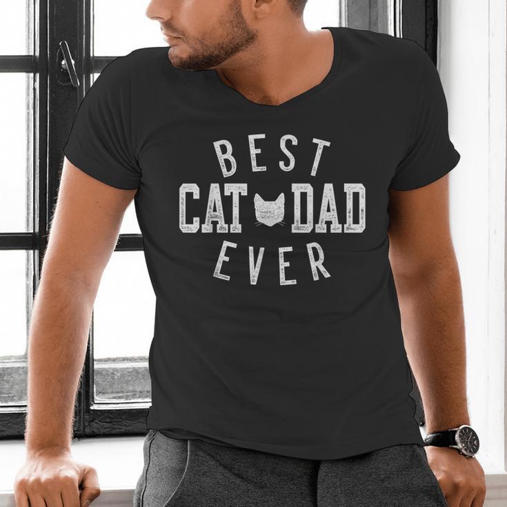 Best Cat Dad Ever For Daddy Father's Day Birthday For Men Men's V-Neck T-Shirt
