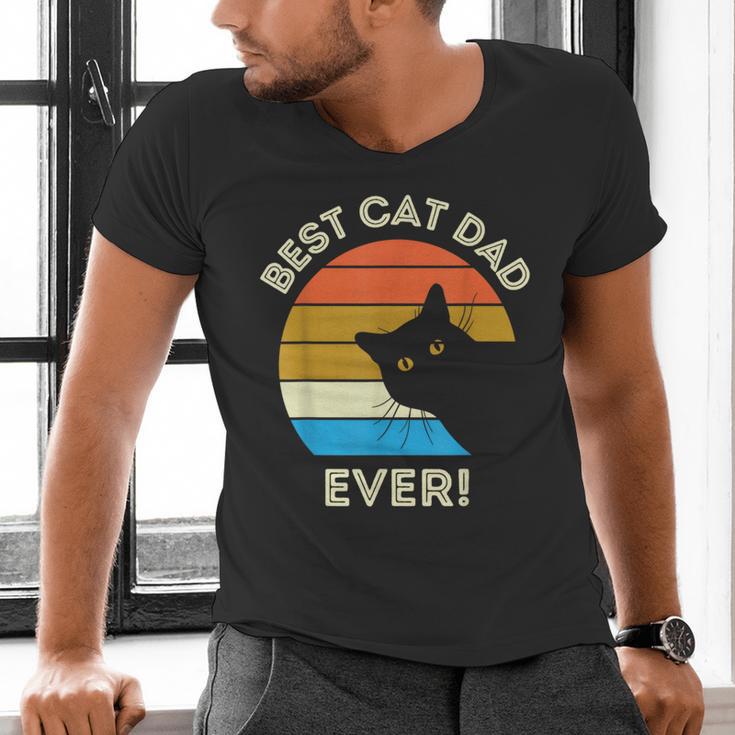 Best Cat Dad Ever Men Men's V-Neck T-Shirt
