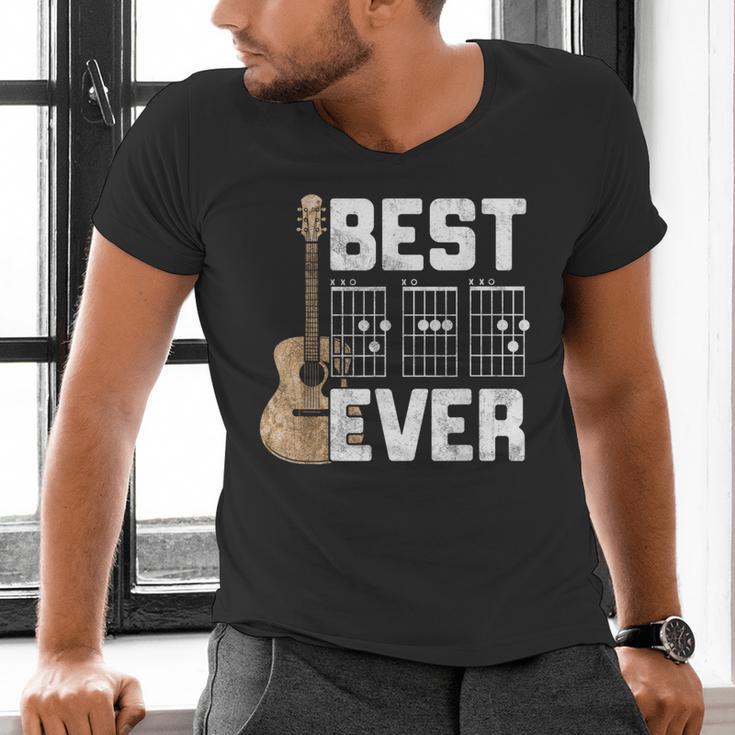 Best Dad Ever Guitarist Father D-A-D Chord Guitar Men's V-Neck T-Shirt