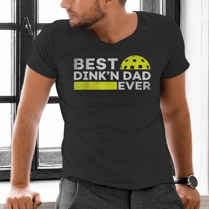 Best Dink'n Dad Ever Pickleball Men's V-Neck T-Shirt