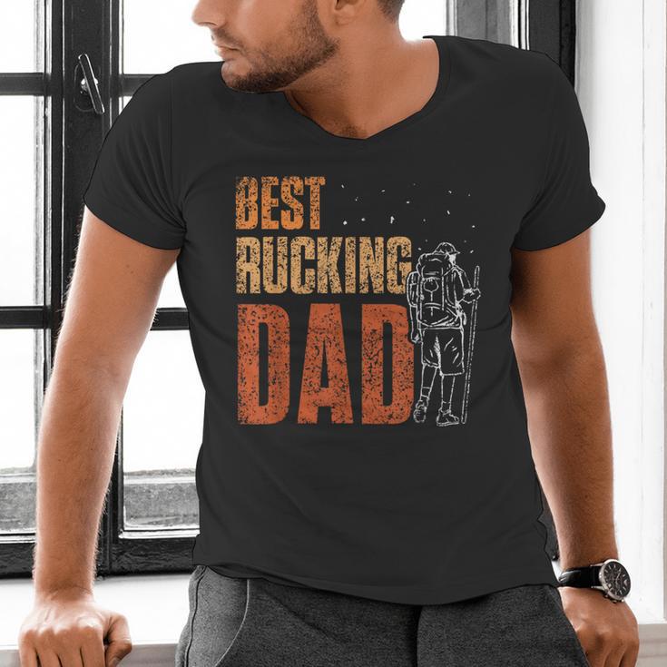 Best Rucking Dad Ruck Backpack Rucksack Workout Rucking Men's V-Neck T-Shirt