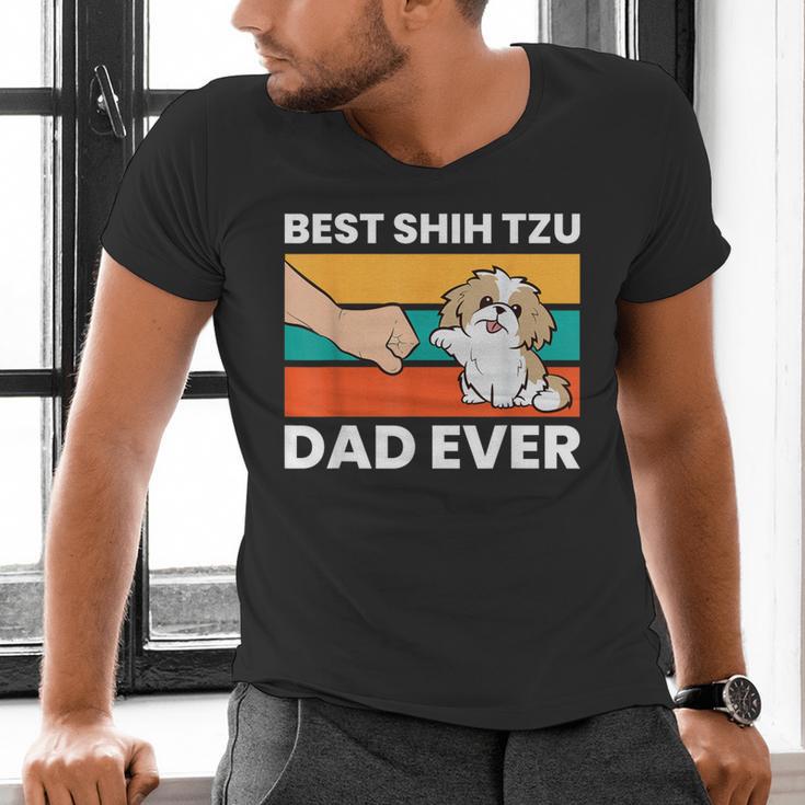 Best Shih Tzu Dad Ever Shih Tzu Men's V-Neck T-Shirt