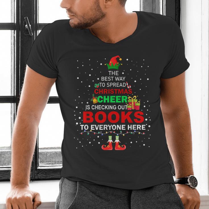 The Best Way To Spread Christmas Cheer Is Checking Out Books Men's V-Neck T-Shirt