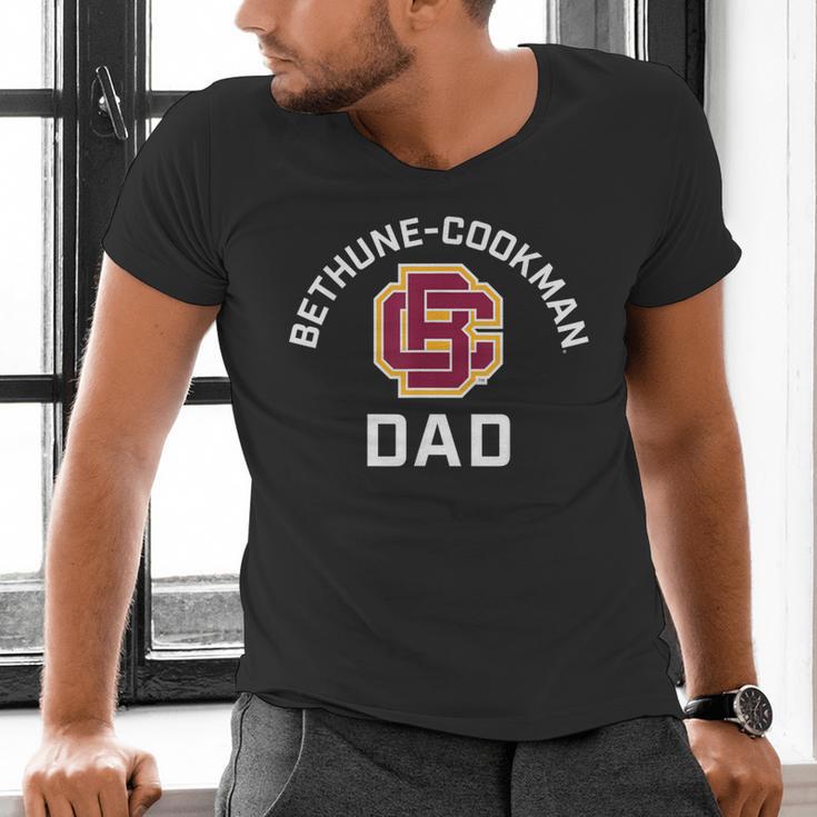 Bethune-Cookman University Wildcats Arched Dad Men's V-Neck T-Shirt