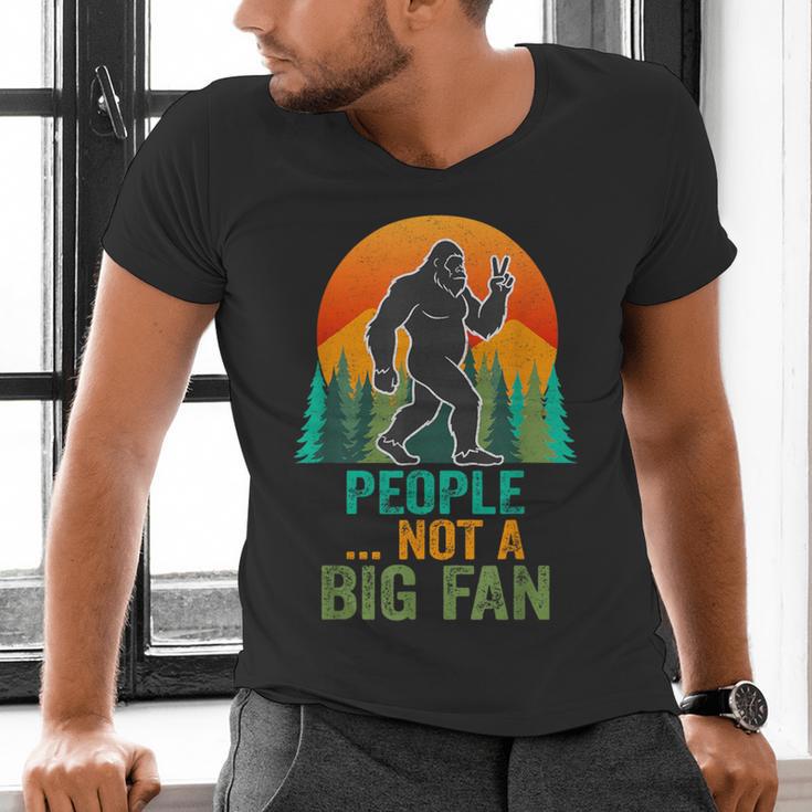 Bigfoot Introvert People Not A Big Fan Retro Sasquatch Men's V-Neck T-Shirt