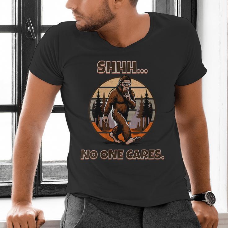 Bigfoot Sasquatch Lover Introvert Antisocial Humor Men's V-Neck T-Shirt Bigfoot Sasquatch Lover Introvert Antisocial Humor Men's V-Neck T-Shirt