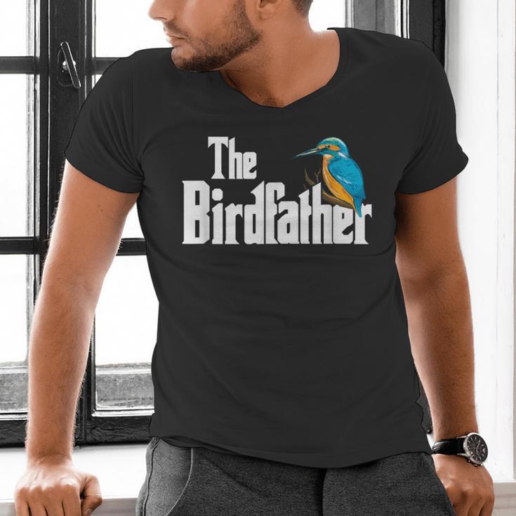 The Bird Father Bird Watching Meme Birder Dad Men's V-Neck T-Shirt
