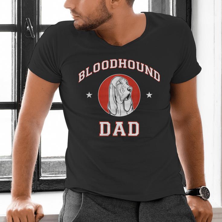 Bloodhound Dad Dog Father Men's V-Neck T-Shirt