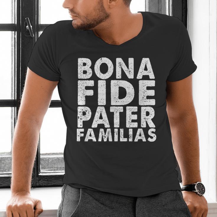 Bona Fide Pater Familias Best Dad Father's Day Shirt Men's V-Neck T-Shirt
