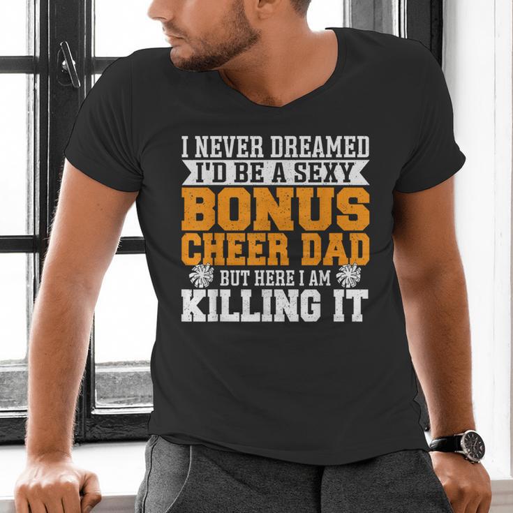 Bonus Cheer Dad Cheer Step Dad Men's V-Neck T-Shirt