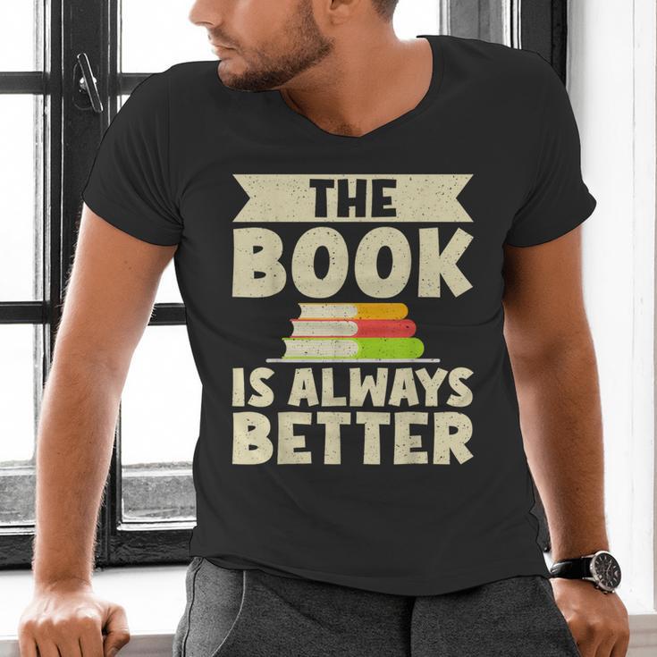 The Book Is Always Better Thriller Men's V-Neck T-Shirt The Book Is Always Better Thriller Men's V-Neck T-Shirt