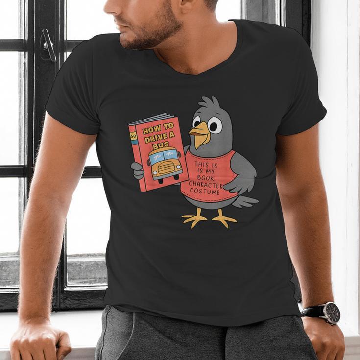 This Is My Book Character Costume- Pigeon Kids Reading Men's V-Neck T-Shirt