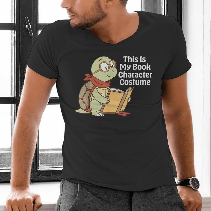 This Is My Book Character Costume Turtle Kids Reading Men's V-Neck T-Shirt