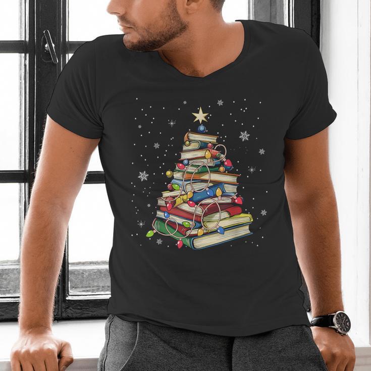 Book Christmas Tree Teacher Book Lover Crew Neck Modern Classic Christmas Small Short Sleeve -Adults -Kids Men's V-Neck T-Shirt Book Christmas Tree Teacher Book Lover Crew Neck Modern Classic Christmas Small Short Sleeve -Adults -Kids Men's V-Neck T-Shirt