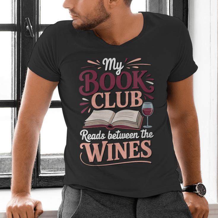 My Book Club Reads Between The Wines Men's V-Neck T-Shirt