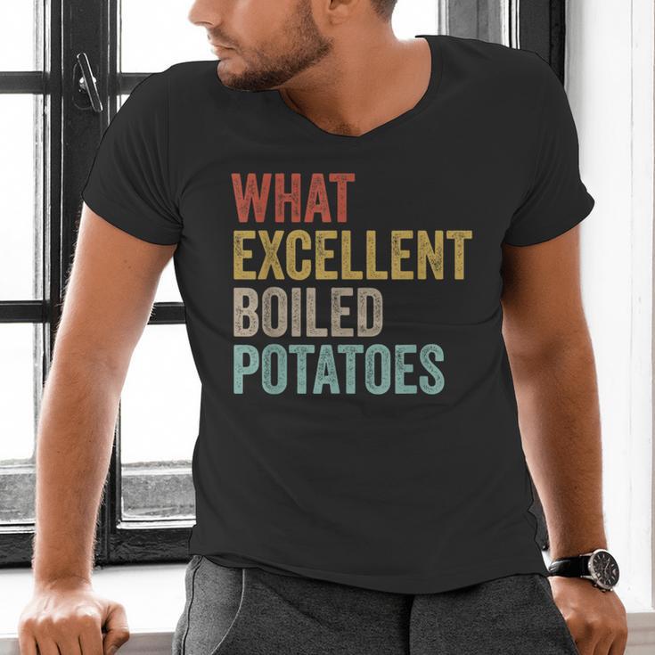 Book Lover Austen Literature What Excellent Boiled Potatoes Men's V-Neck T-Shirt Book Lover Austen Literature What Excellent Boiled Potatoes Men's V-Neck T-Shirt