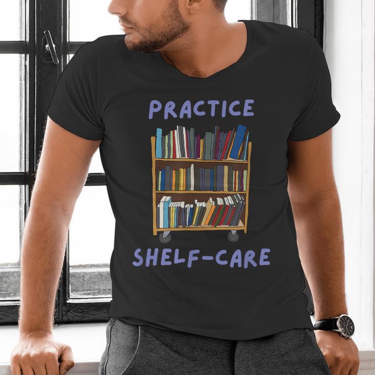 Book Lover Pun Practice Shelf-Care Men's V-Neck T-Shirt