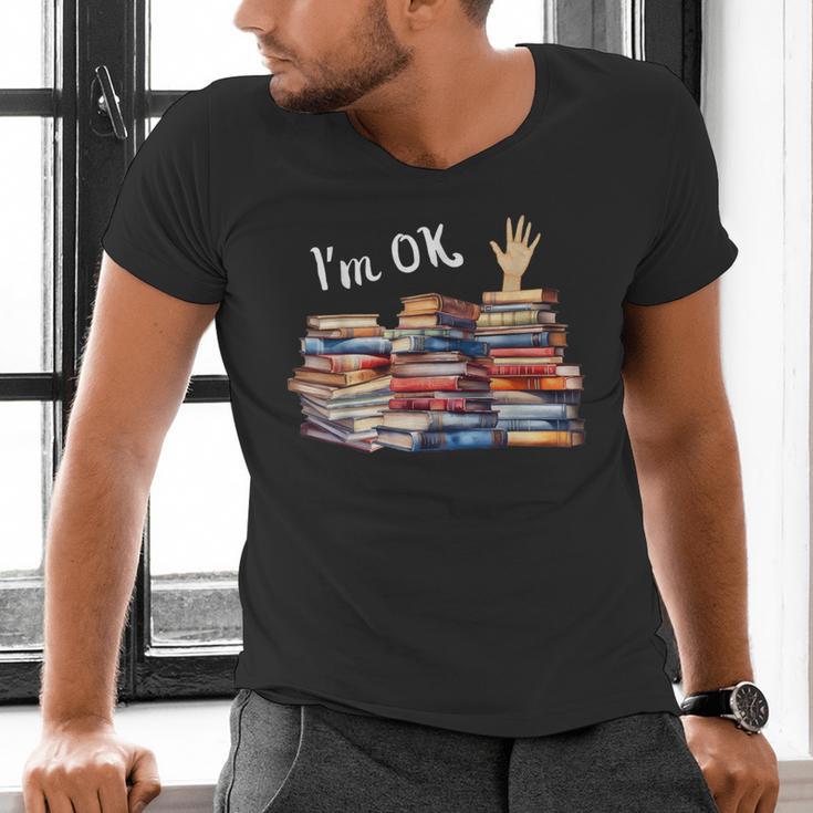 Book Lover For Women Readers Teacher Librarian Men's V-Neck T-Shirt