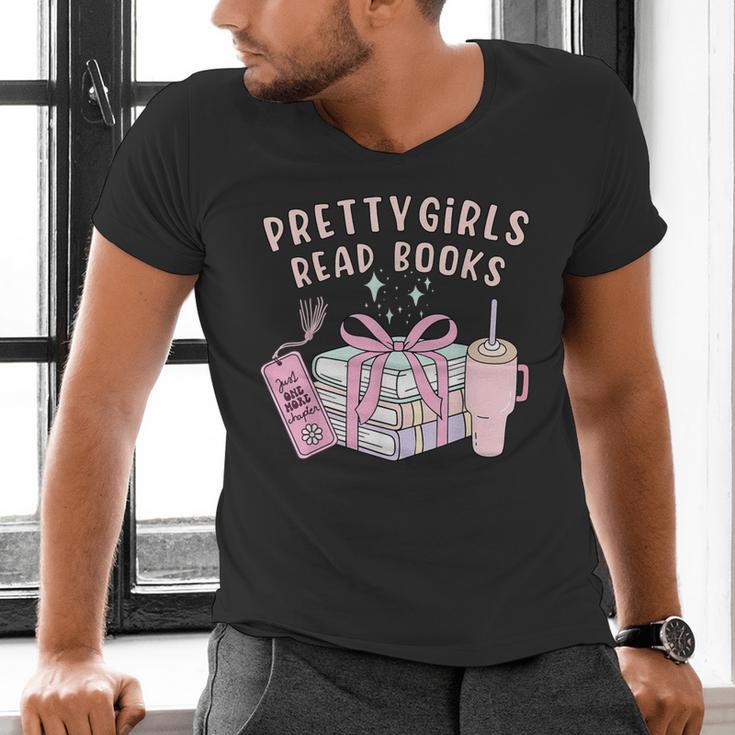 Book Lover's Pretty Girl's Read Books Men's V-Neck T-Shirt Book Lover's Pretty Girl's Read Books Men's V-Neck T-Shirt