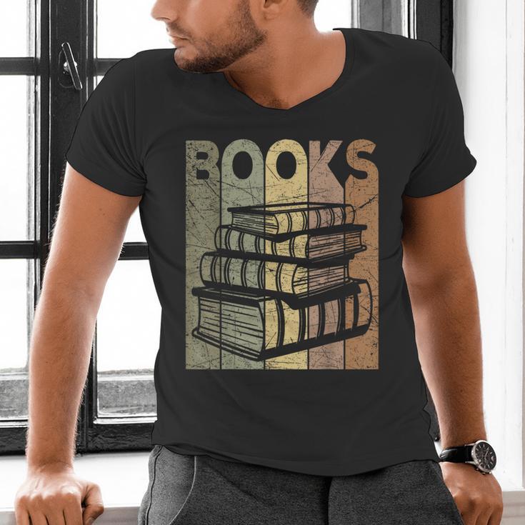 Book Reader Vintage Bookworm Retro Book Lover Men's V-Neck T-Shirt