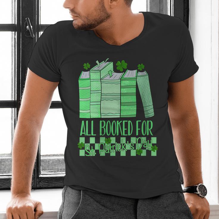 All Booked For St Patrick's Day Book Lover Lucky Shamrock Men's V-Neck T-Shirt All Booked For St Patrick's Day Book Lover Lucky Shamrock Men's V-Neck T-Shirt