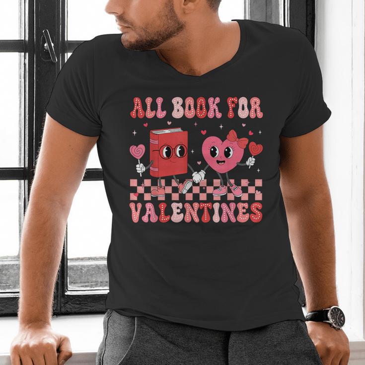 All Booked For Valentine Book Librarian Teacher Women Kids Men's V-Neck T-Shirt