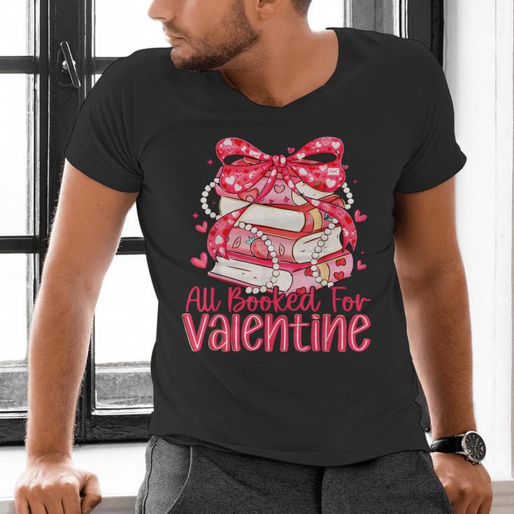 All Booked For Valentine Book Lovers Teacher Girl Women Kid Men's V-Neck T-Shirt
