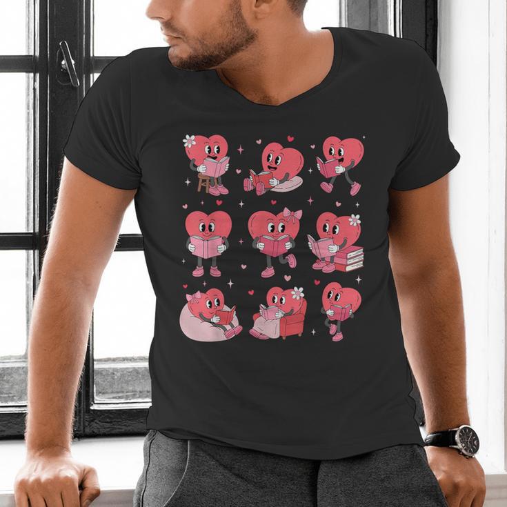 All Booked For Valentine Book Teacher Kids Girls Boys Men's V-Neck T-Shirt