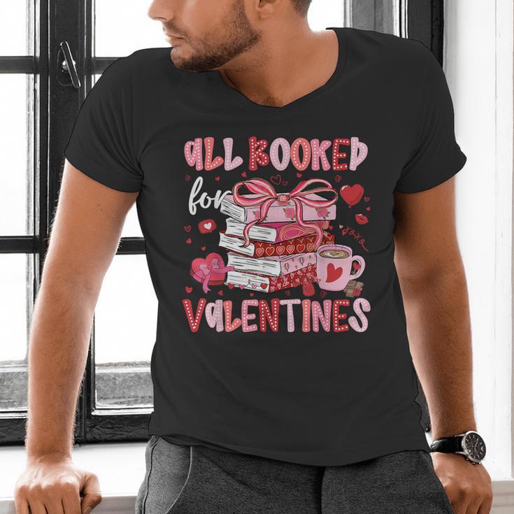 All Booked For Valentines Book Coffee Teacher Women Men's V-Neck T-Shirt
