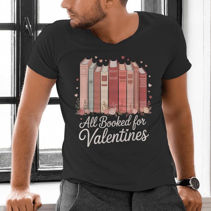 All Booked For Valentines Romantic Books Men's V-Neck T-Shirt