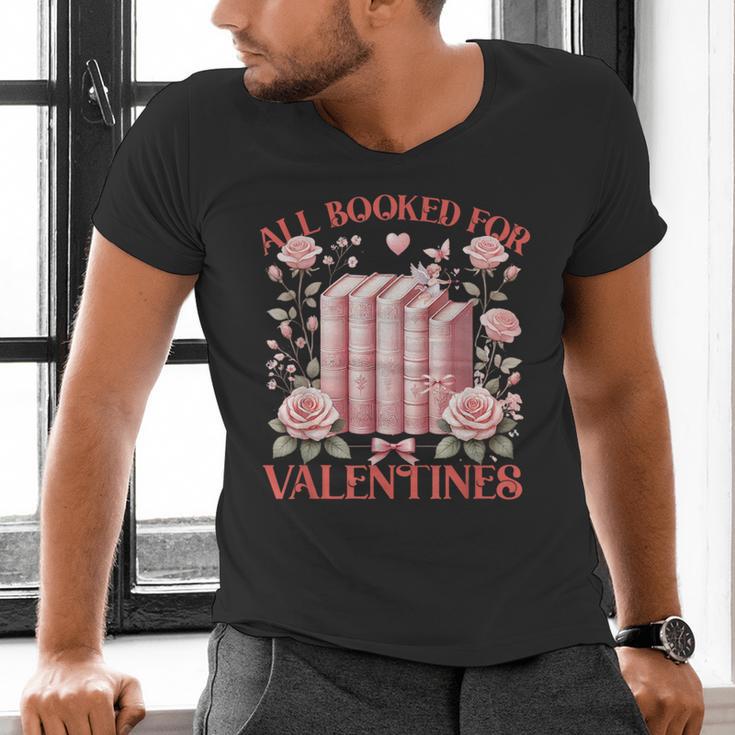 All Booked For Valentines Shirt Romantic Cupid Roses Books Men's V-Neck T-Shirt All Booked For Valentines Shirt Romantic Cupid Roses Books Men's V-Neck T-Shirt