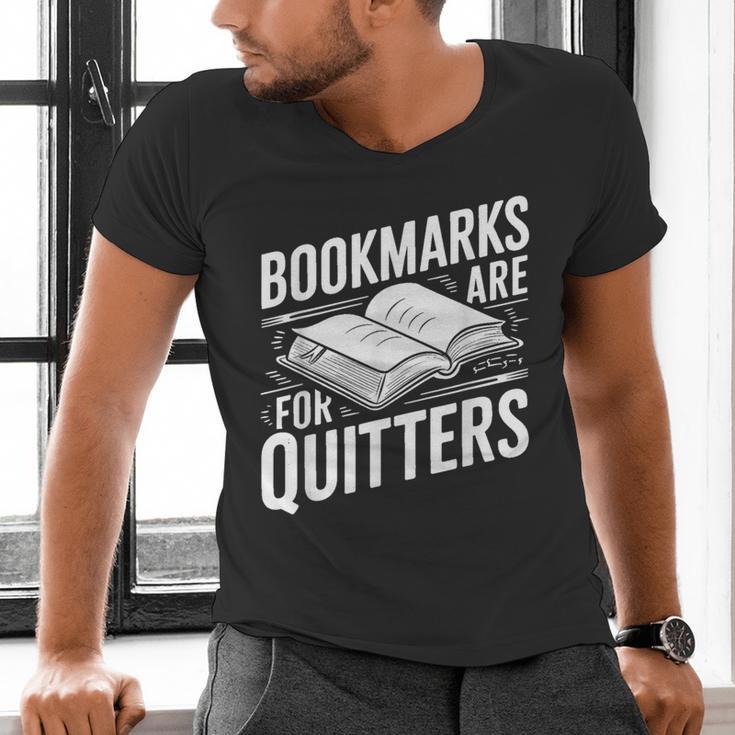 Bookmarks Quote Library Book Reader Men's V-Neck T-Shirt