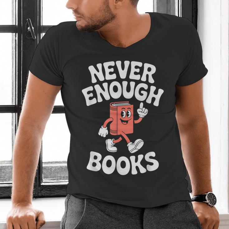 Books Or Book Reading Retro Men's V-Neck T-Shirt Books Or Book Reading Retro Men's V-Neck T-Shirt