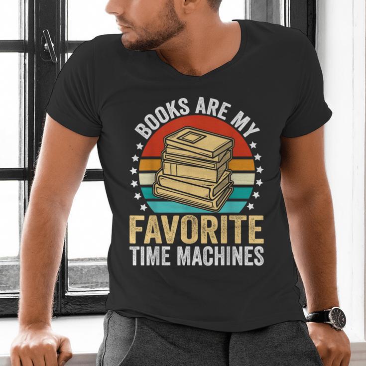 Books Are My Favorite Time Machines Men's V-Neck T-Shirt Books Are My Favorite Time Machines Men's V-Neck T-Shirt