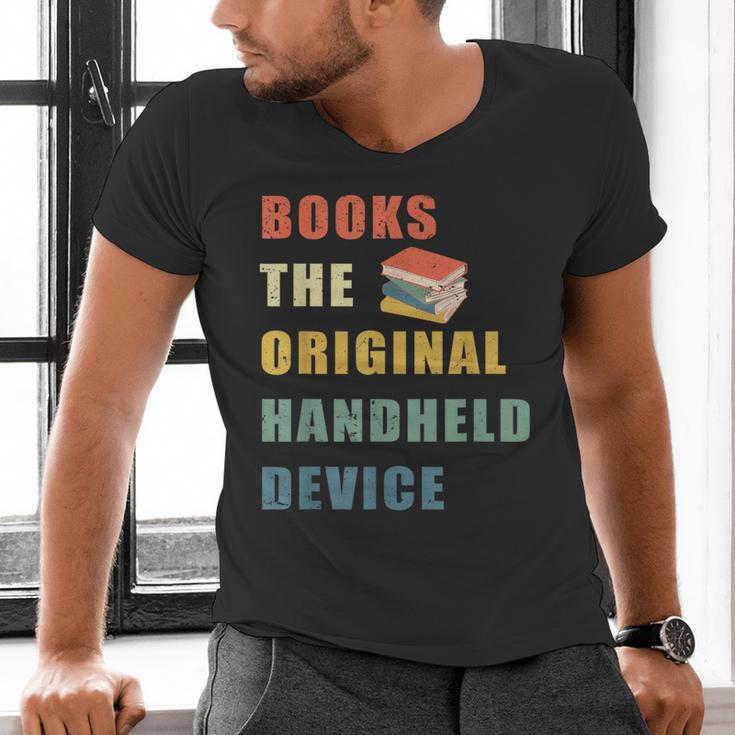 Books The Original Handheld Device Vintage Book Men's V-Neck T-Shirt Books The Original Handheld Device Vintage Book Men's V-Neck T-Shirt
