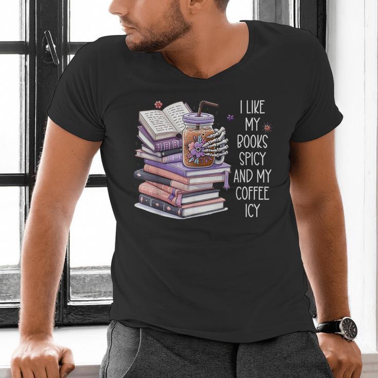 I Like My Books Spicy ShirtI Like Books Spicy & Coffee ICY Men's V-Neck T-Shirt