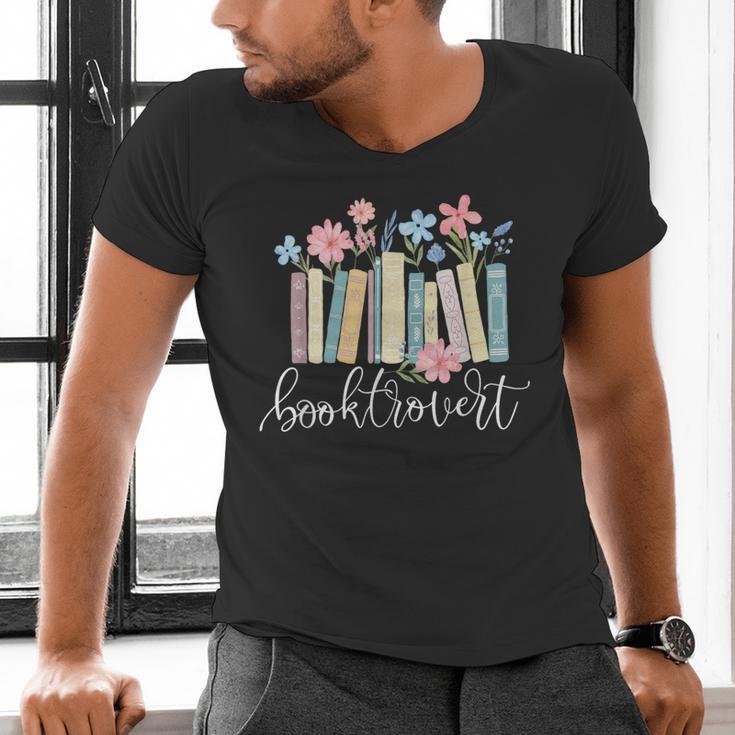 Booktrovert Book Lover Reading Bookworm Reader Men's V-Neck T-Shirt
