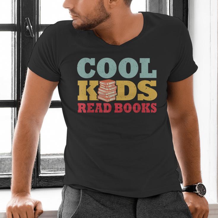 Bookworm Cool Kids Read Books Book Lover Reading Men's V-Neck T-Shirt