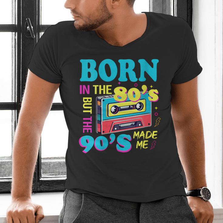 Born In The 80's But 90's Made Me Nostalgia Cassette Tape Men's V-Neck T-Shirt Born In The 80's But 90's Made Me Nostalgia Cassette Tape Men's V-Neck T-Shirt