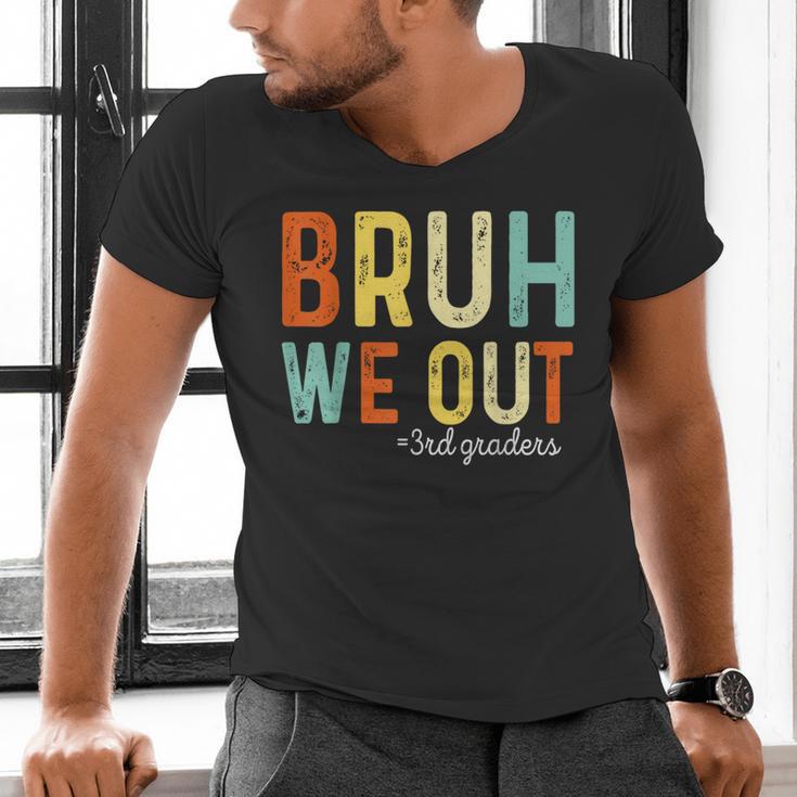 Bruh We Out 3rd Graders Third Grade Graduation Men's V-Neck T-Shirt