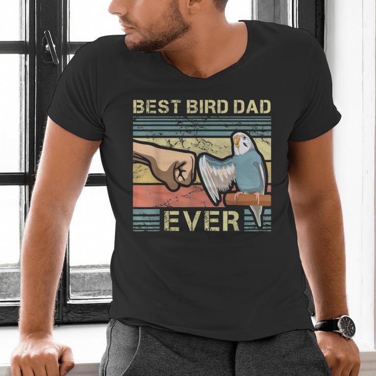 Budgie Dad Bird Lover Father Animal Enthusiast Bird Guy Men's V-Neck T-Shirt