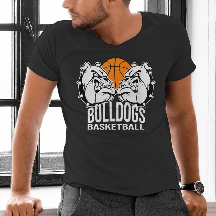 Bulldogs Basketball Shirt Basketball Mom Dad Players Tshirt Men's V-Neck T-Shirt