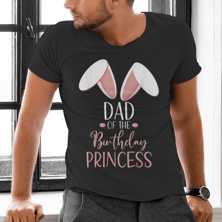 Bunny Dad Of The Birthday Princess Matching Family Men's V-Neck T-Shirt