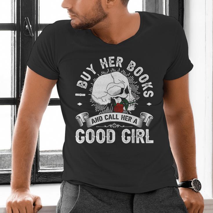 I Buy Her Books And Call Her A Good Girl Reading Book Lover Men's V-Neck T-Shirt